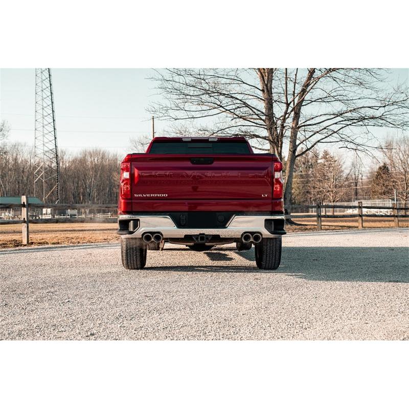 Corsa 2019-2024 GMC Sierra 1500 Cat-Back Dual Rear Exit with Twin 4in Polished Pro-Series Tips-SR1 Performance