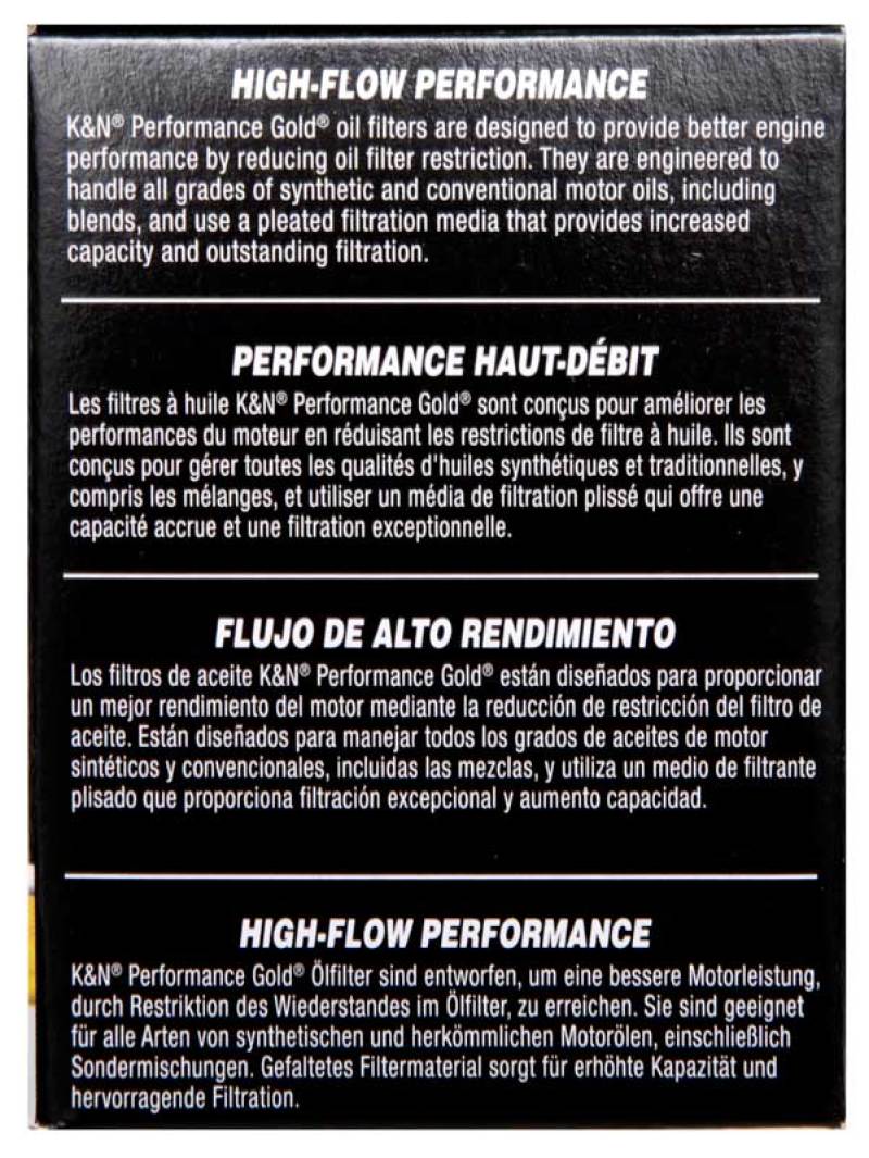 K&N Performance Oil Filter for 15-16 Hyundai Genesis Sedan 3.8L V6-SR1 Performance
