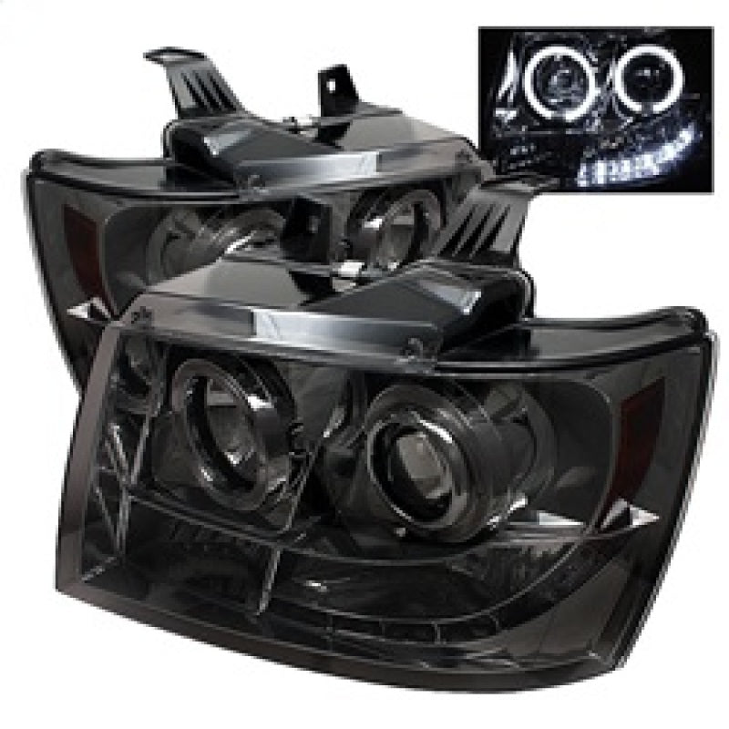 Spyder Chevy Suburban 1500 07-14 Projector Headlights LED Halo LED Smke PRO-YD-CSUB07-HL-SM-SR1 Performance
