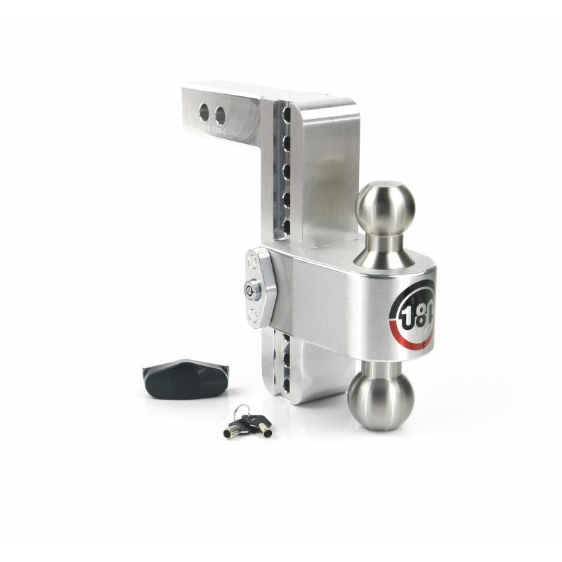 Weigh Safe 180 Hitch with 8-inch Drop and 2-inch Shank - Aluminum, 10K/12.5K GTWR