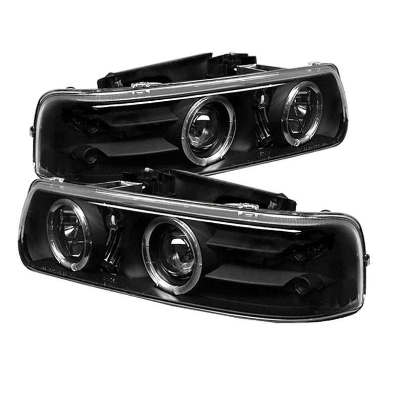 Spyder Chevy Silverado 1500/2500 99-02 Projector Headlights LED Halo LED Black PRO-YD-CS99-HL-BK-SR1 Performance
