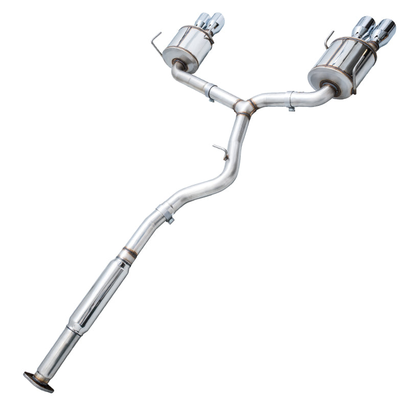 AWE Tuning Subaru STI VA / WRX GV / STI GV Sedan Touring Edition Exhaust - Chrome Silver Tip (102mm)-SR1 Performance