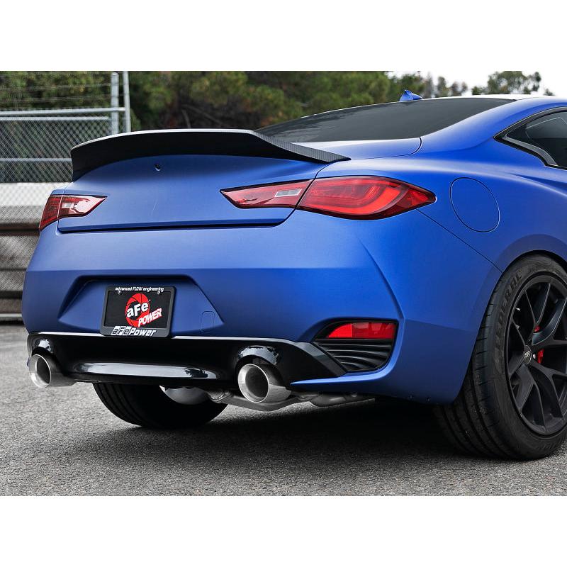 aFe POWER Takeda 2.5in 304 SS CB Exhaust w/ Polished Tips 17-19 Infiniti Q60 V6-3.0L (tt)-SR1 Performance