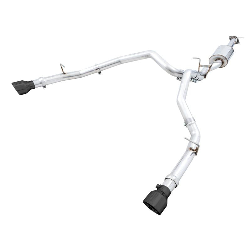 AWE Tuning 19-21 RAM 1500 5.7L (w/Cutouts) 0FG Dual Rear Exit Cat-Back Exhaust - Diamond Black Tips-SR1 Performance