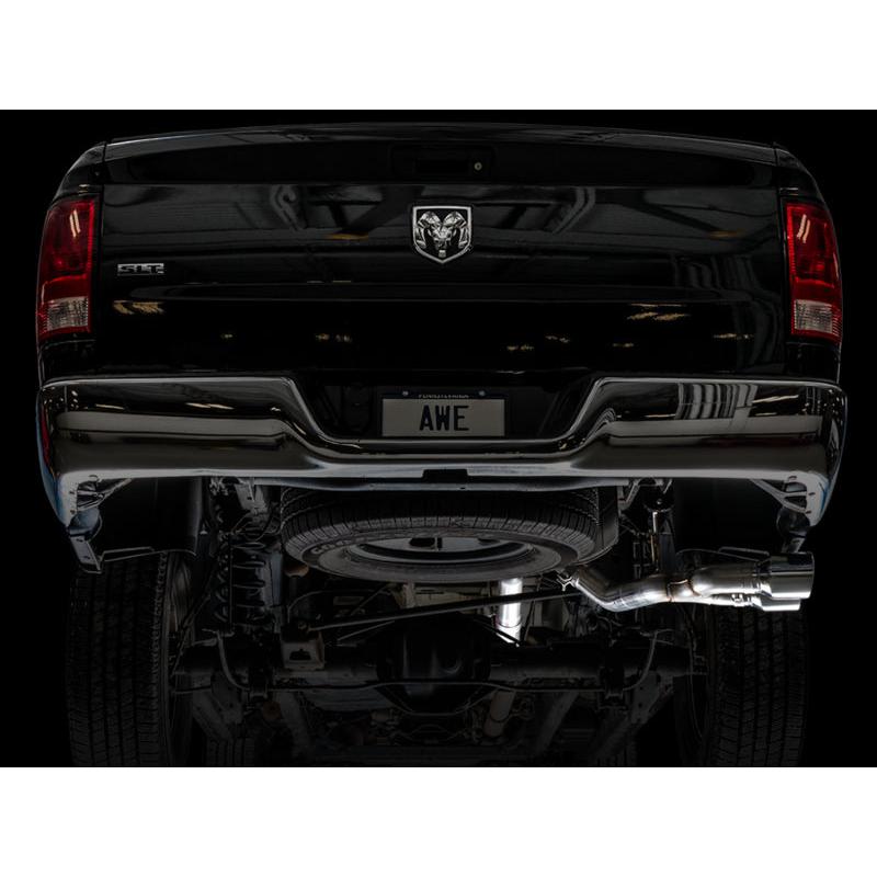AWE Tuning 09-18 RAM 1500 5.7L (w/o Cutouts) 0FG Single Side Exit Cat-Back Exhaust - Chrome Tips-SR1 Performance