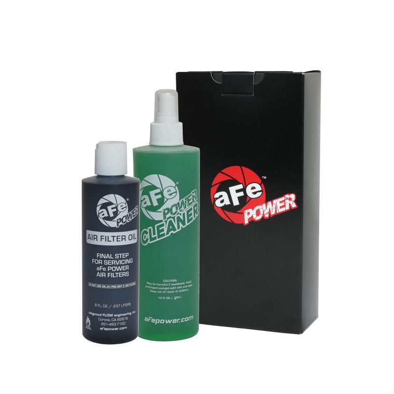 aFe Air Filter Restore Kit (8oz Squeeze Oil & 12oz Spray Cleaner) - Black-SR1 Performance