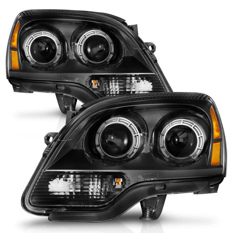 Anzo 99-17 GMC Sierra/Denali Headlights Chrome Amber (w/C Light Bars)-SR1 Performance