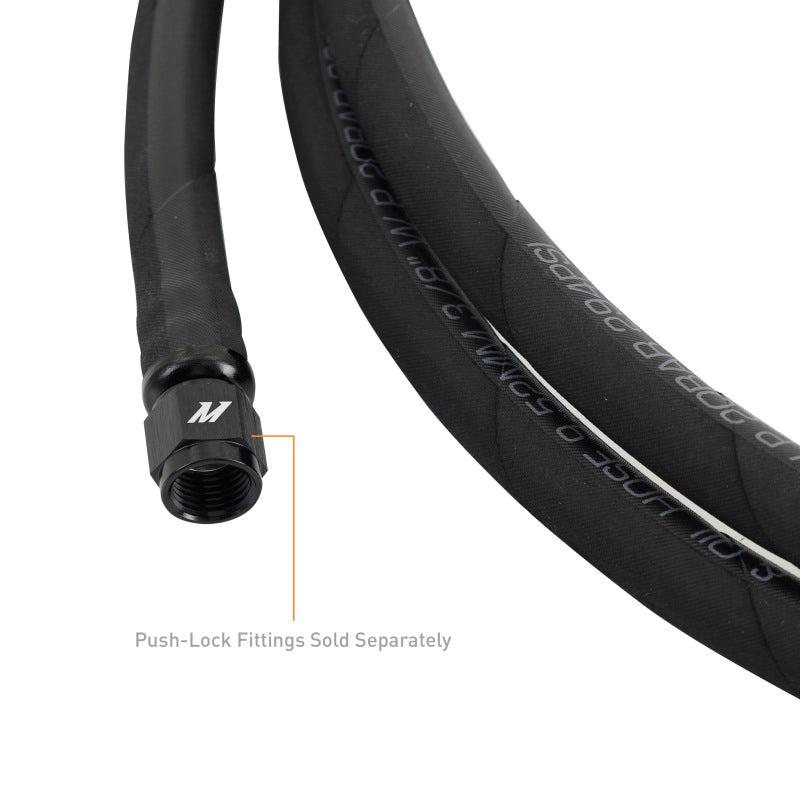 Mishimoto Push Lock Hose, Black, -4AN, 120in Length-SR1 Performance