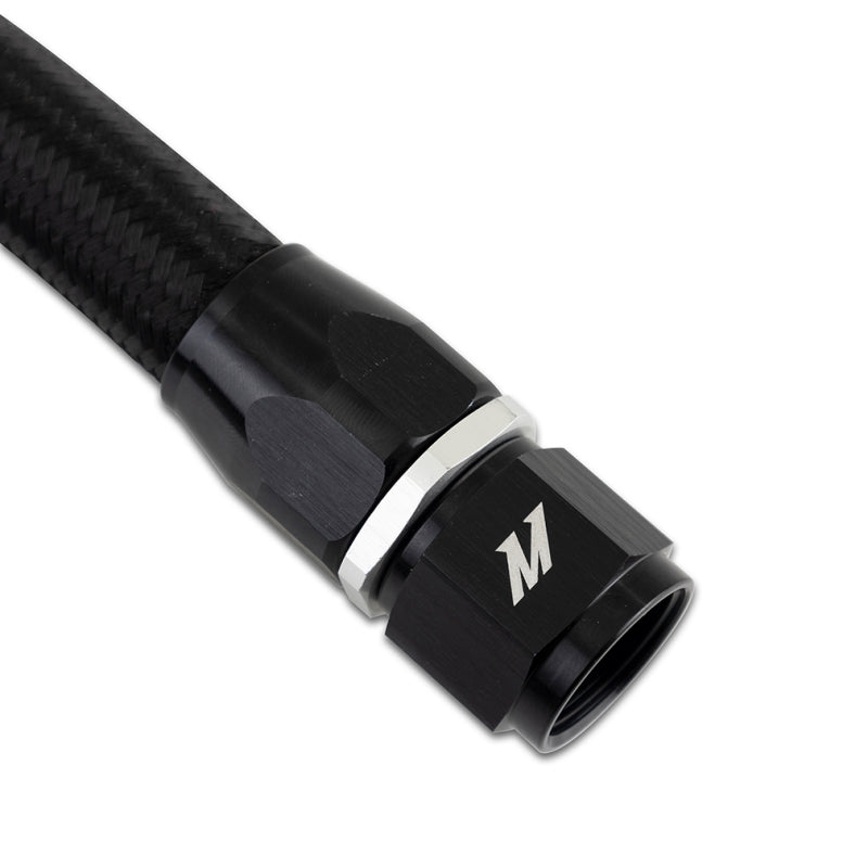 Mishimoto 3Ft Stainless Steel Braided Hose w/ -10AN Straight/90 Fittings - Black-SR1 Performance