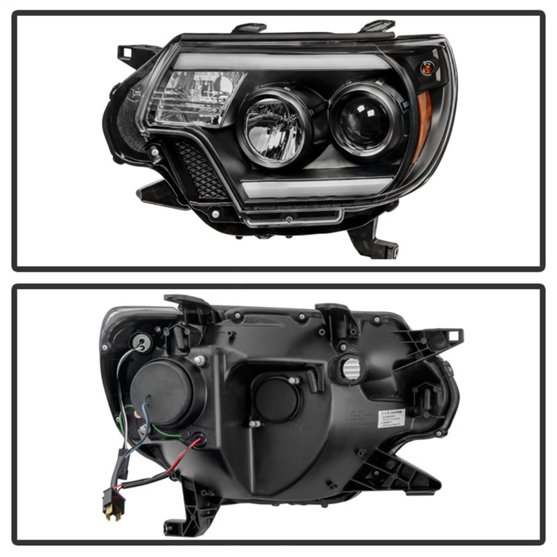Spyder Toyota Tacoma 12-15 Projector Headlights Light Bar DRL Black PRO-YD-TT12-LBDRL-BK-SR1 Performance