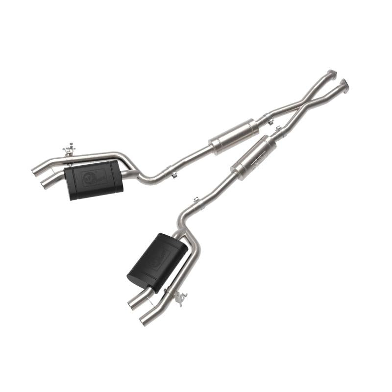 aFe Gemini XV 2.5in 304 SS Cat-Back Exhaust w/Cut-Out 18-22 Kia Stinger V6 3.3L-SR1 Performance
