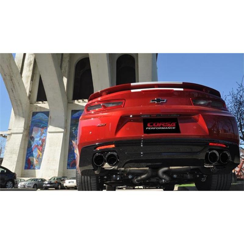 Corsa 2017-2024 Chevrolet Camaro SS 6.2L V8 2.75in Black Sport Axle-Back Exhaust-SR1 Performance