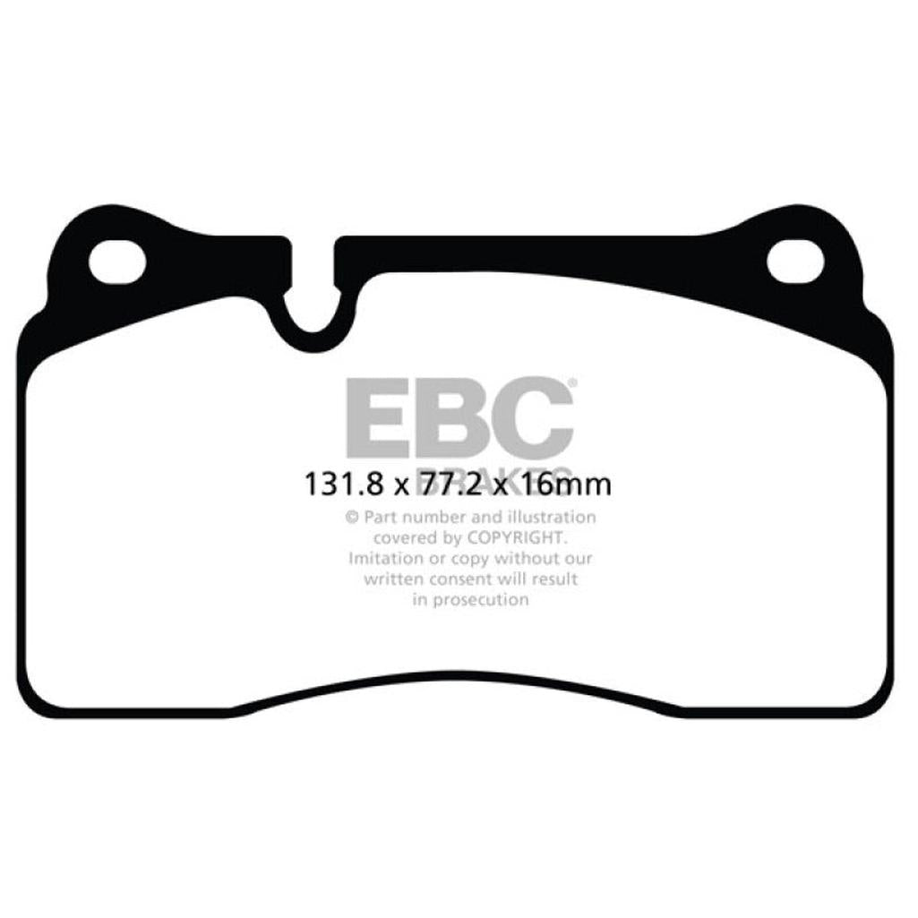 EBC Brakes Redstuff Ceramic Low Dust Brake Pads for Audi TT RS Quattro (Part Number DP32070C)