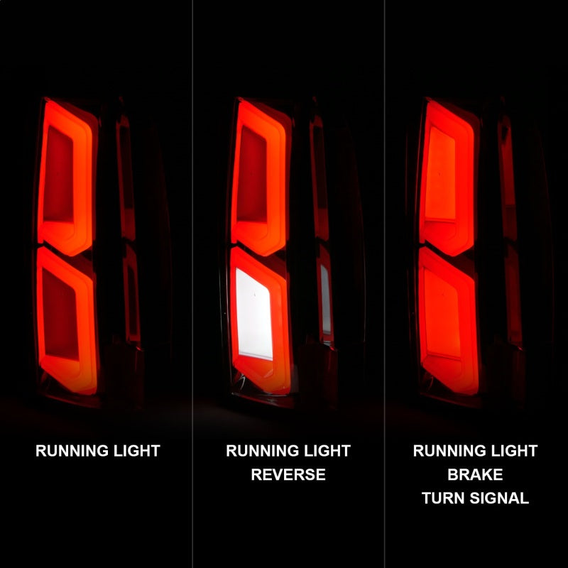 ANZO 2015-2020 Chevrolet Tahoe LED Tail Lights w/ Light Bar Chrome Housing Clear Lens-SR1 Performance
