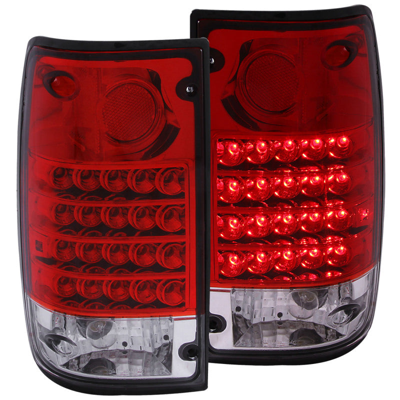 ANZO 1989-1995 Toyota Pickup LED Taillights Red/Clear-SR1 Performance
