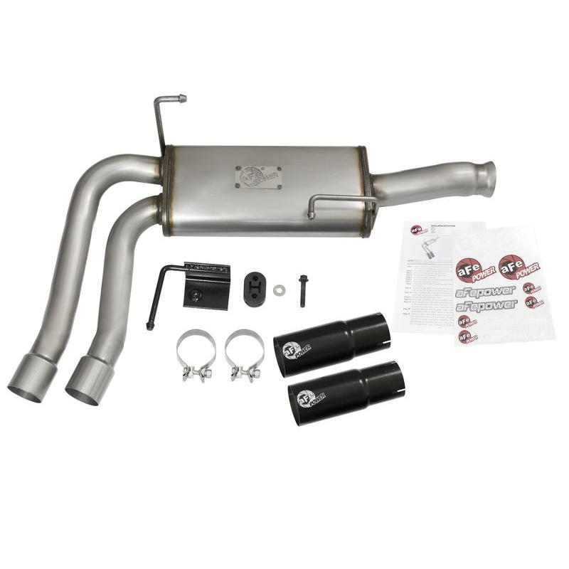 aFe Rebel Series CB Middle-Side Exit SS Exhaust w/ Black Tips 09-16 GM Silverado/Sierra V6/V8-SR1 Performance