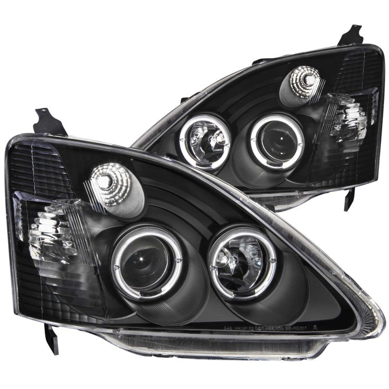 ANZO 2002-2004 Honda Civic Projector Headlights w/ Halo Black-SR1 Performance