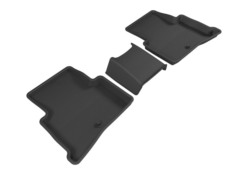 3D MAXpider 2017-2020 Kia Sportage Kagu 2nd Row Floormats - Black-SR1 Performance