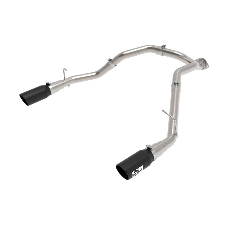 aFe Large Bore-HD 3 IN 409 Stainless Steel DPF-Back Exhaust System w/Black Tip RAM 1500 20-21 V6-3.0-SR1 Performance