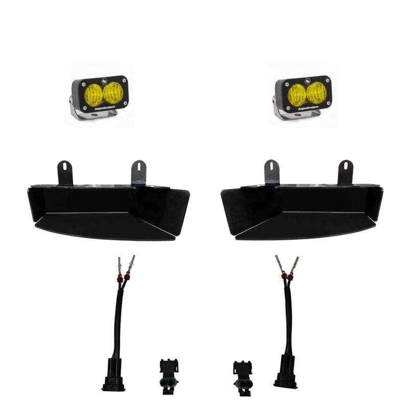 Baja Designs 2019+ Ram 2500/3500 S2 Wide Cornering Fog kit - Amber-SR1 Performance
