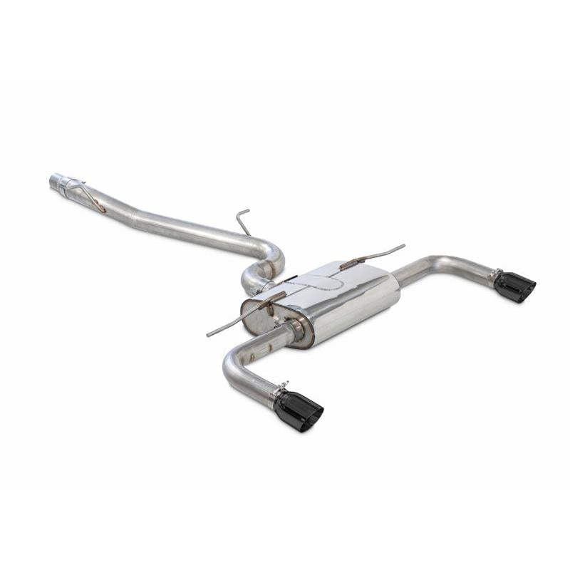 AWE Tuning Audi 8V A3 Touring Edition Exhaust - Dual Outlet Diamond Black 90 mm Tips-SR1 Performance