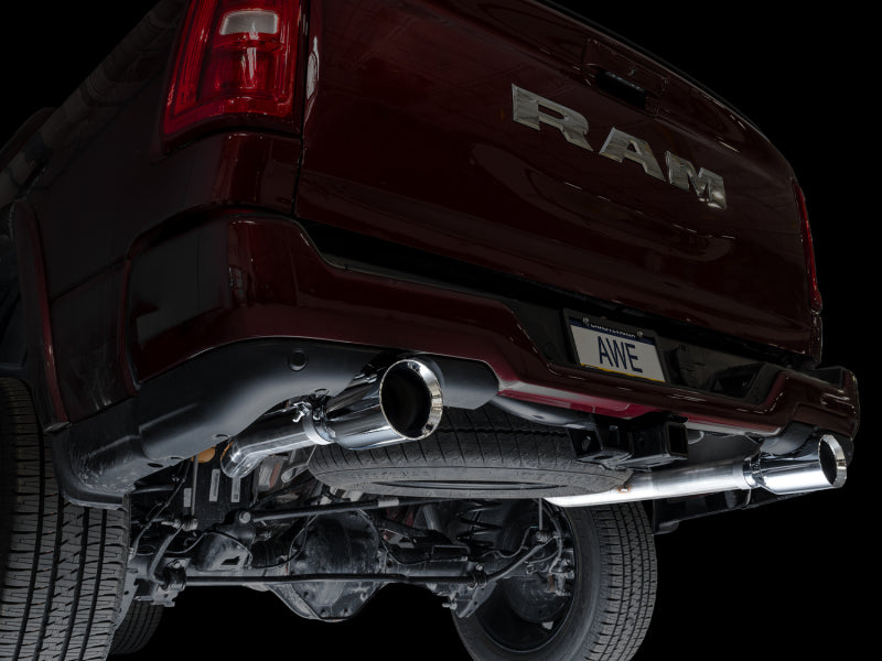 AWE Tuning 0FG Catback Touring Exhaust for 2025+ RAM 1500 3.0TT with Chrome Silver Tips