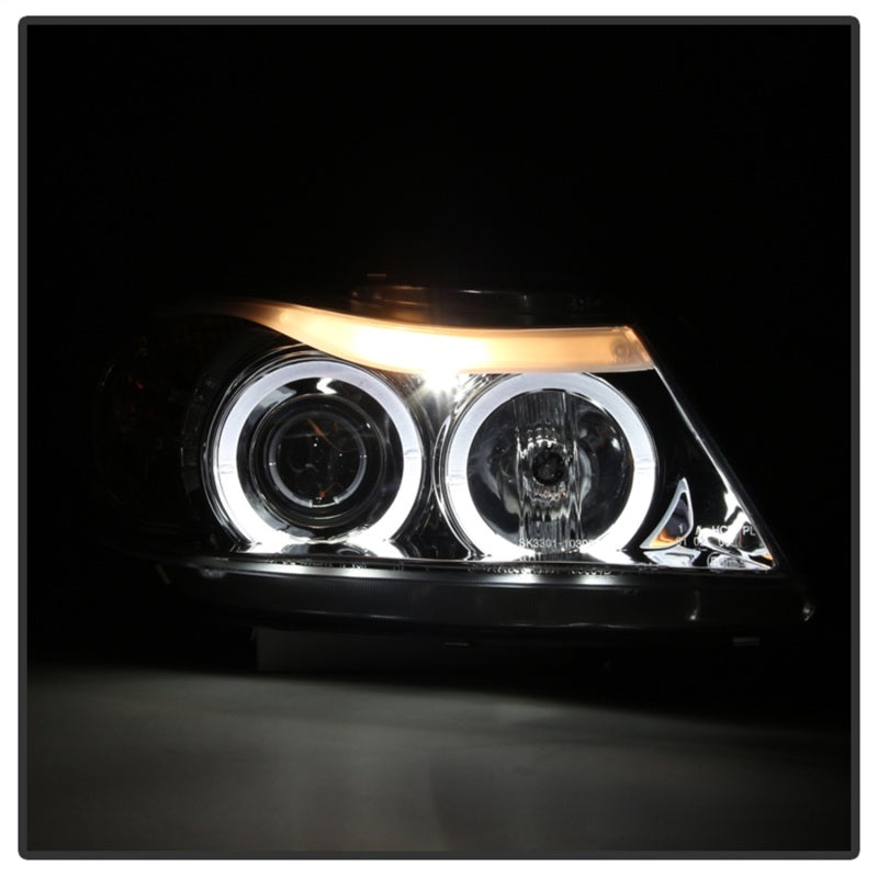 Spyder BMW E90 3-Series 06-08 (4 dr) Proj LED Halo Amber Reflctr Rplc Bulb Smke PRO-YD-BMWE9005-AM-S-SR1 Performance