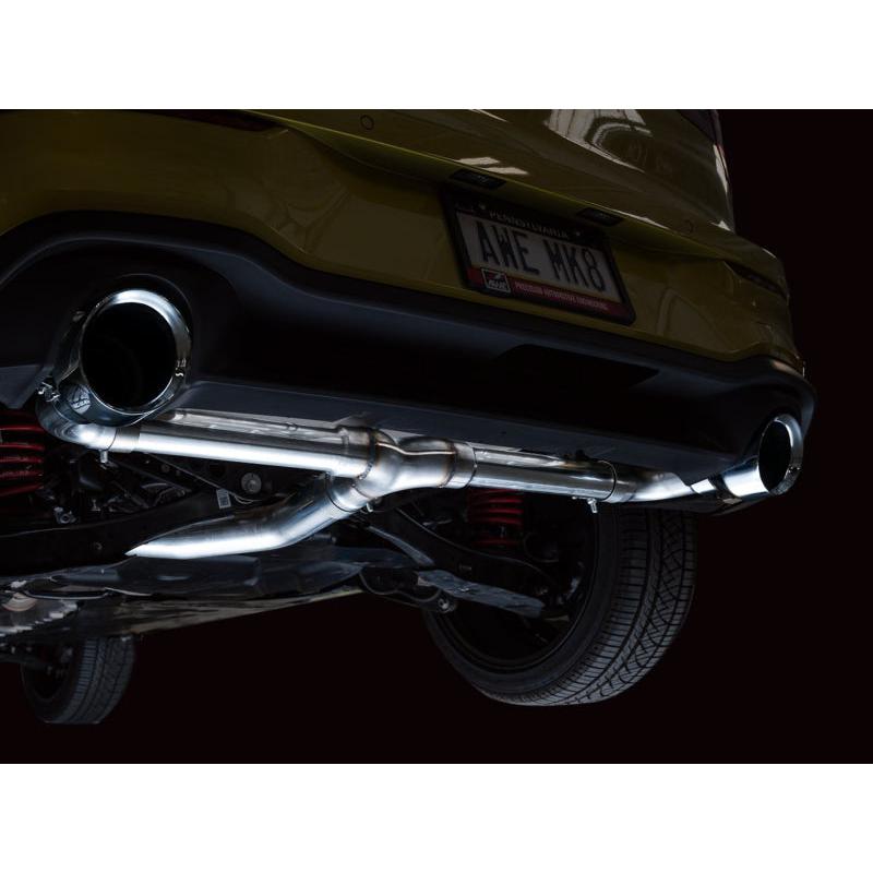 AWE 2022 VW GTI MK8 Track Edition Exhaust - Chrome Silver Tips-SR1 Performance