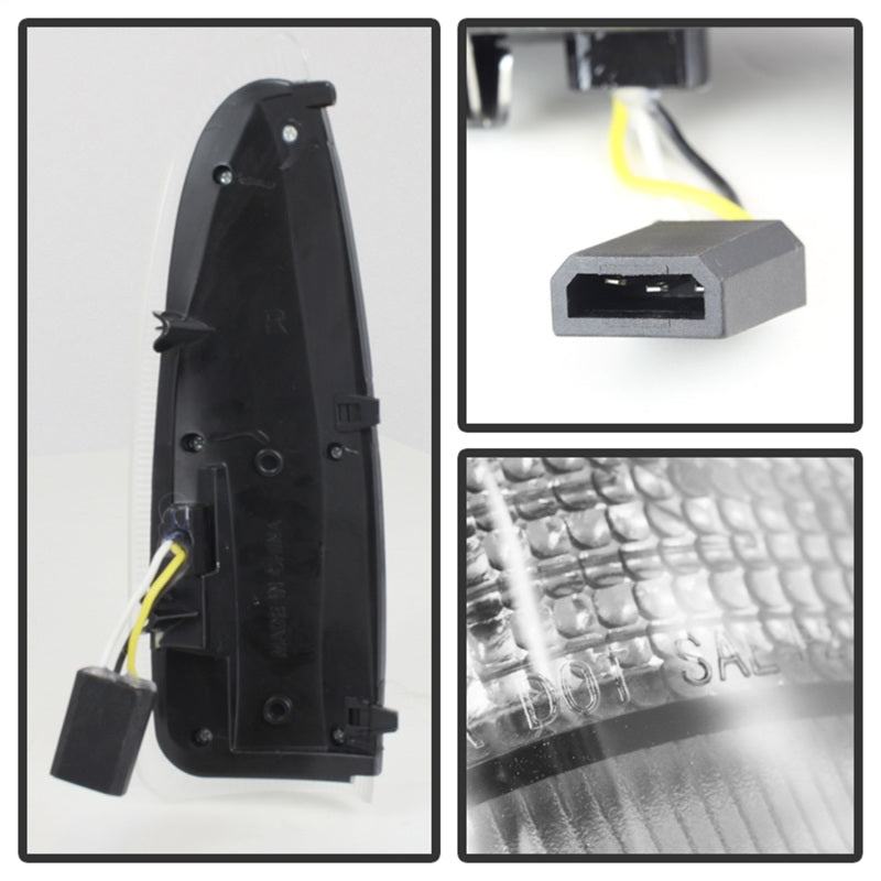 xTune Ford Superduty F250-F650 03-07 Amber LED Mirror Signal Lens - Clear ACC-LED-FDSD99-MR-C-SR1 Performance
