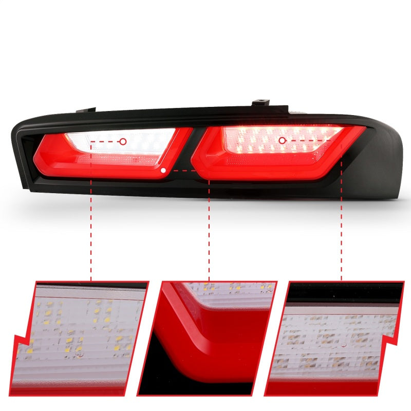 ANZO 2016-2018 Chevrolet Camaro L.E.D T.L Red/Clear-SR1 Performance