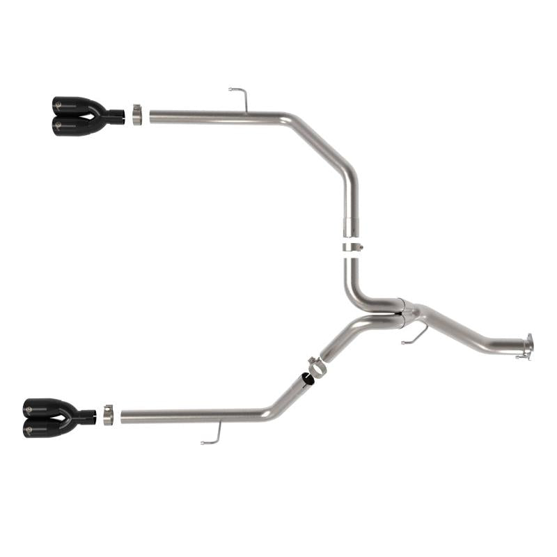 aFe Vulcan Series 3in 304SS DPF-Back 21 Jeep Gladiator V6-3.0L (td) Dual Black Tip-SR1 Performance