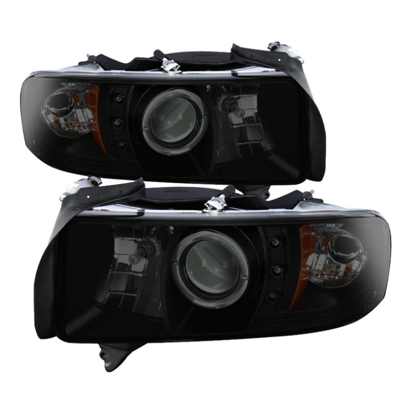 Spyder Dodge Ram 1500 94-01 Sport Projector Headlights LED Halo LED Blk Smke PRO-YD-DR94-HL-AM-BSM-SR1 Performance