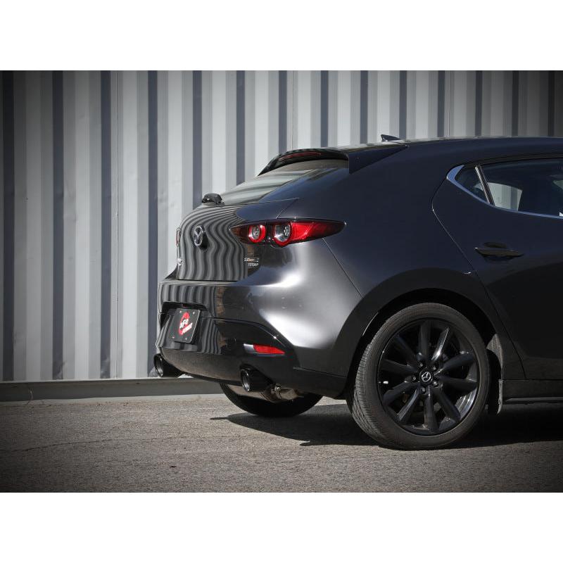 aFe 19-22 Mazda 3 L4 2.5L Takeda 3in to 2-1/2in 304 Stainless Steel Axle-Back Exhaust w/ Black Tip-SR1 Performance