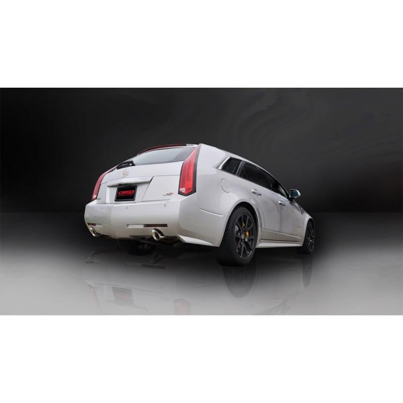 Corsa 2011-2014 Cadillac CTS Wagon V 6.2L V8 Polished Sport Axle-Back Exhaust-SR1 Performance