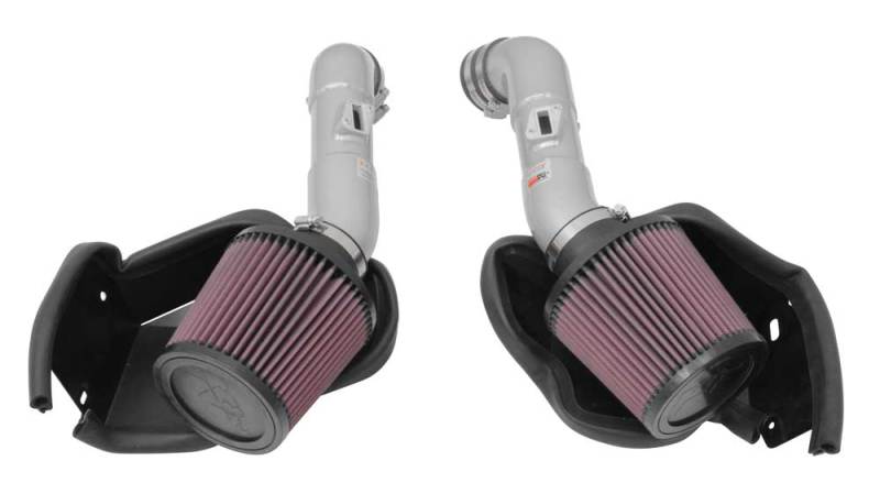 K&N 14-15 Infiniti Q50 3.7L V6 Dual Silver Typhoon Short Ram Intakes-SR1 Performance