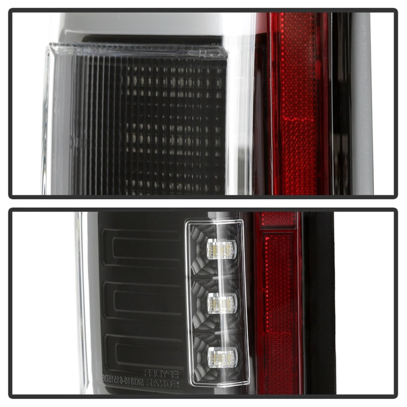 Spyder 15-18 Ford F-150 Light Bar LED Tail Lights (w/Blind Spot) - Black (ALT-YD-FF15015BS-LBLED-BK)-SR1 Performance