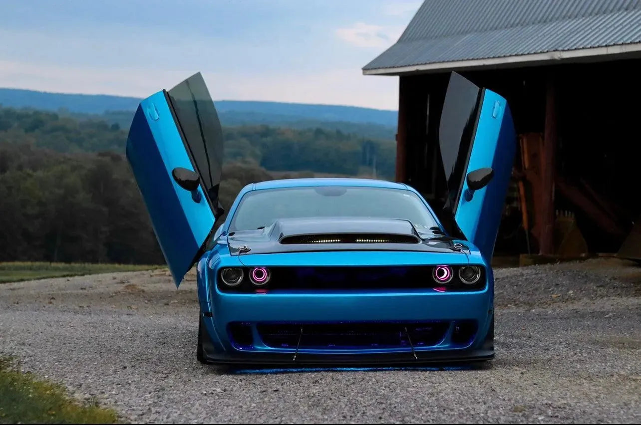 2008-2023 Dodge Challenger Carbon Fiber Mirror Covers - carbonaddons Carbon Fiber Parts, Accessories, Upgrades, Mods