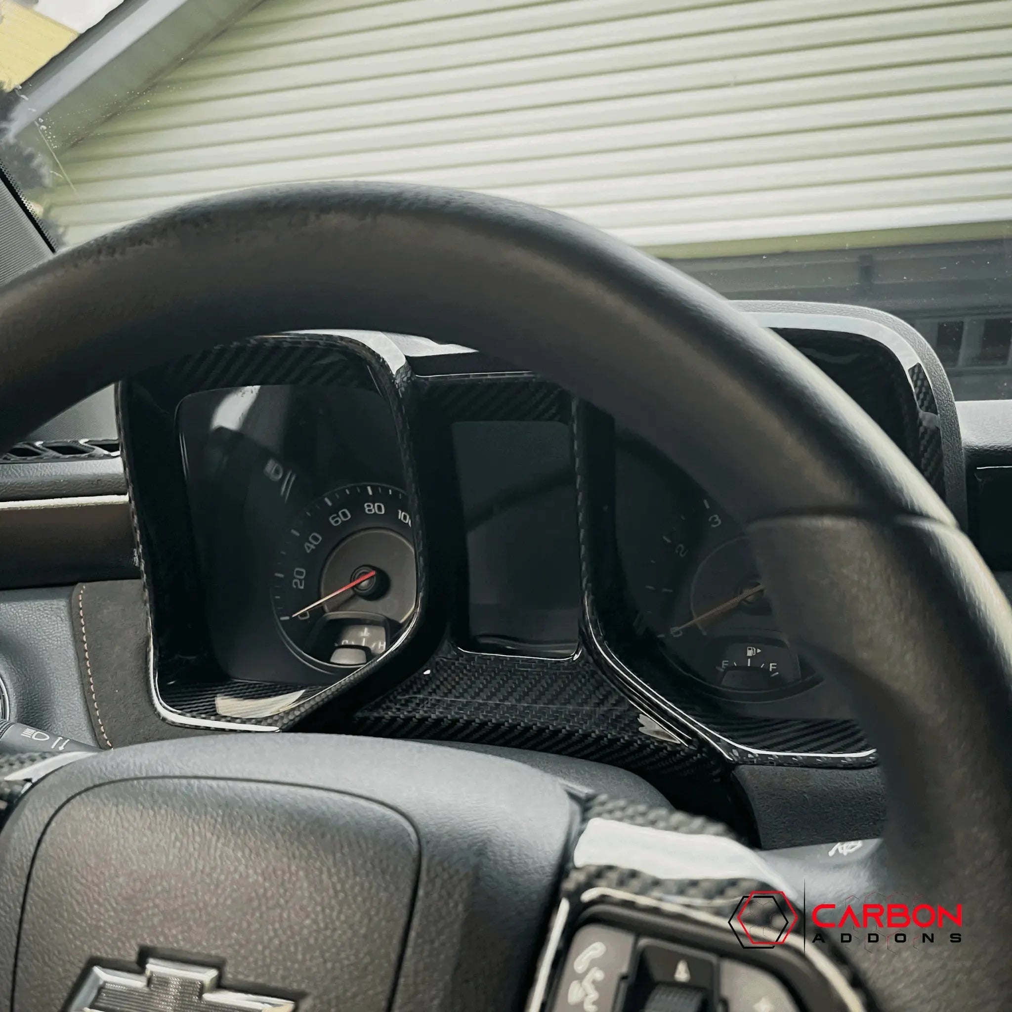 2010-2015 Chevy Camaro Carbon Fiber Gauge Cluster Trim Cover - carbonaddons Carbon Fiber Parts, Accessories, Upgrades, Mods