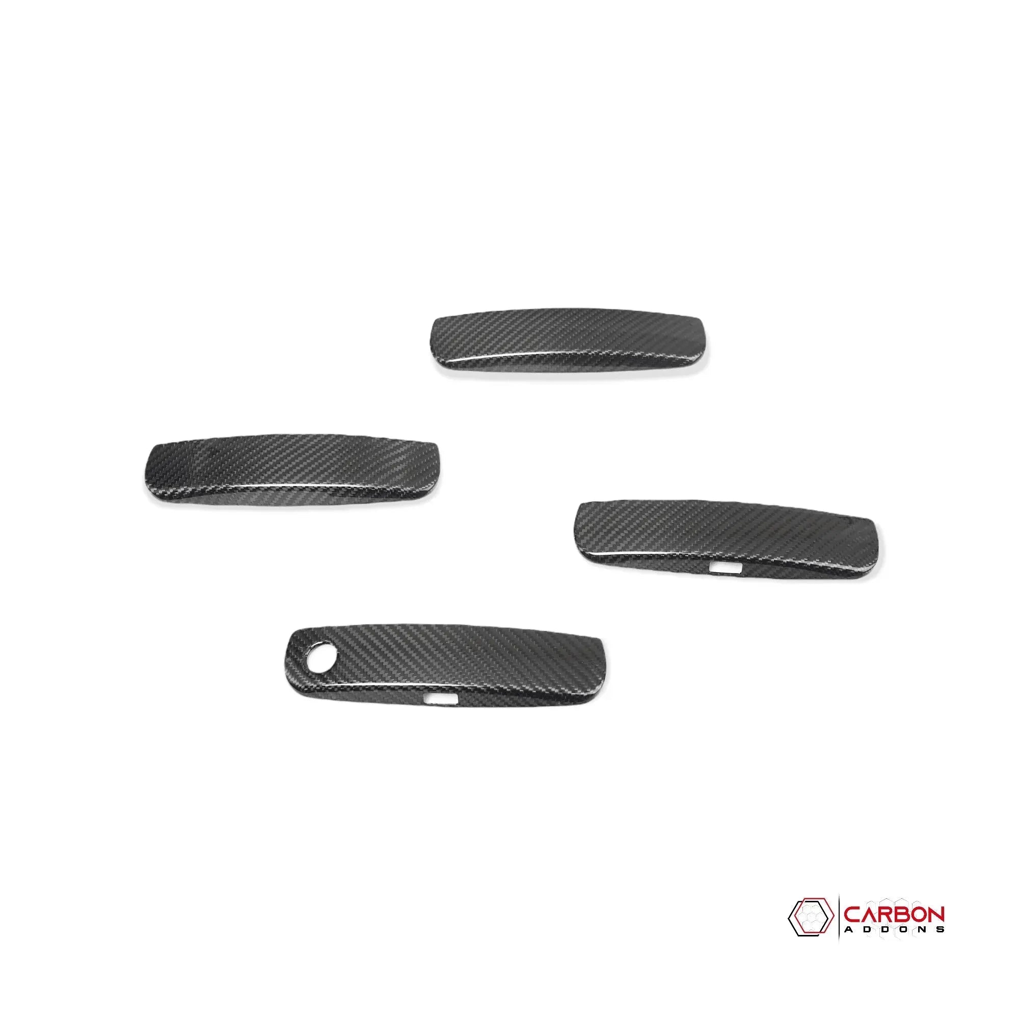 2011-2023 Dodge Charger Real Carbon Fiber Exterior Door Handle Covers - carbonaddons Carbon Fiber Parts, Accessories, Upgrades, Mods