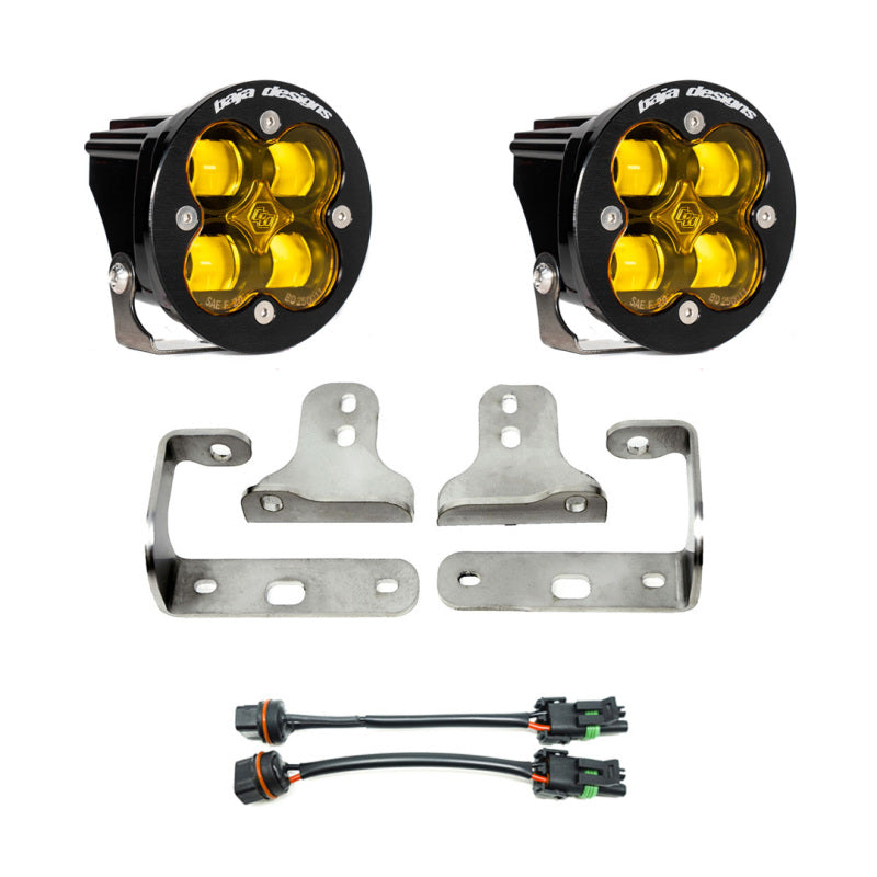 Baja Designs 2018+ Wrangler JL Rubicon Sport Fog Light Pocket Kit - Amber-SR1 Performance