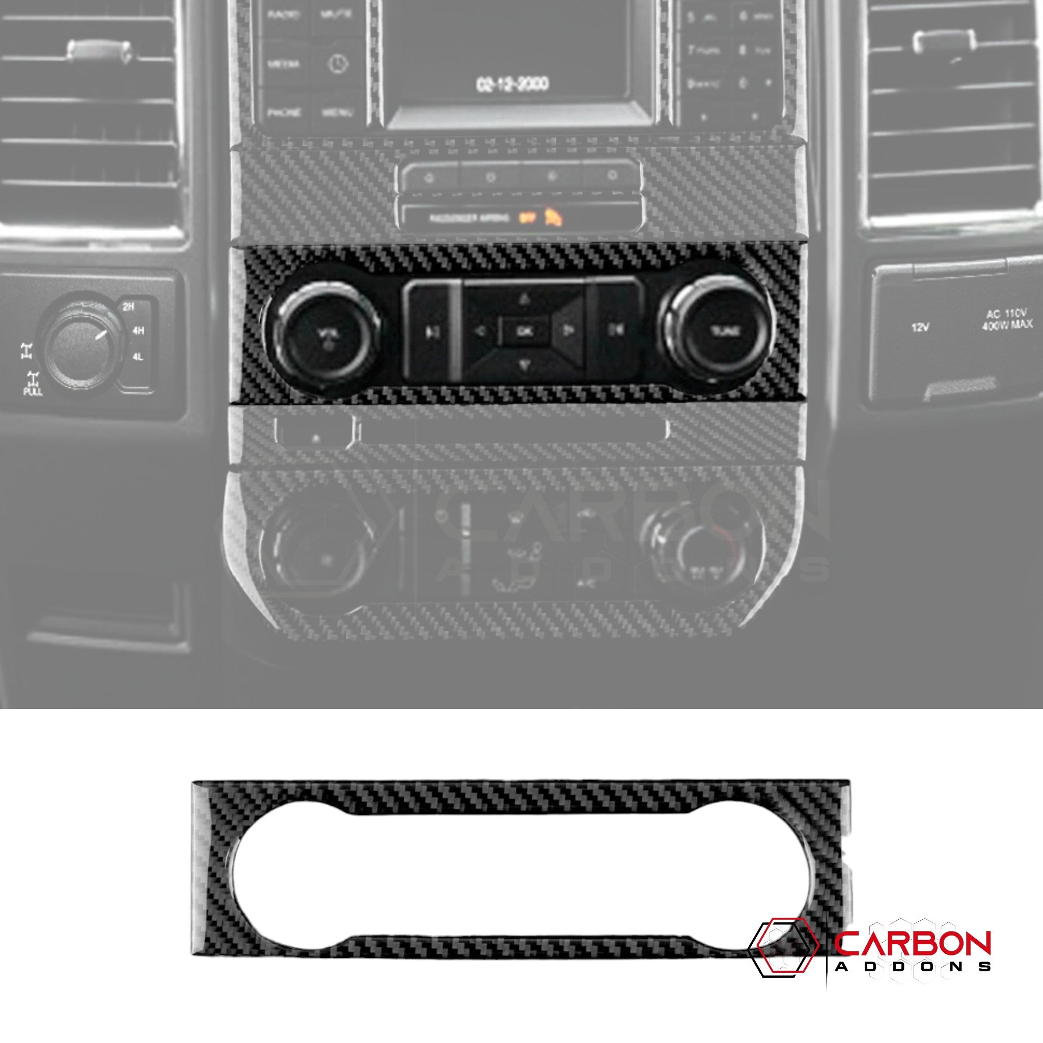 2015-2020 F150 Real Carbon Fiber Radio Control Trim overlay