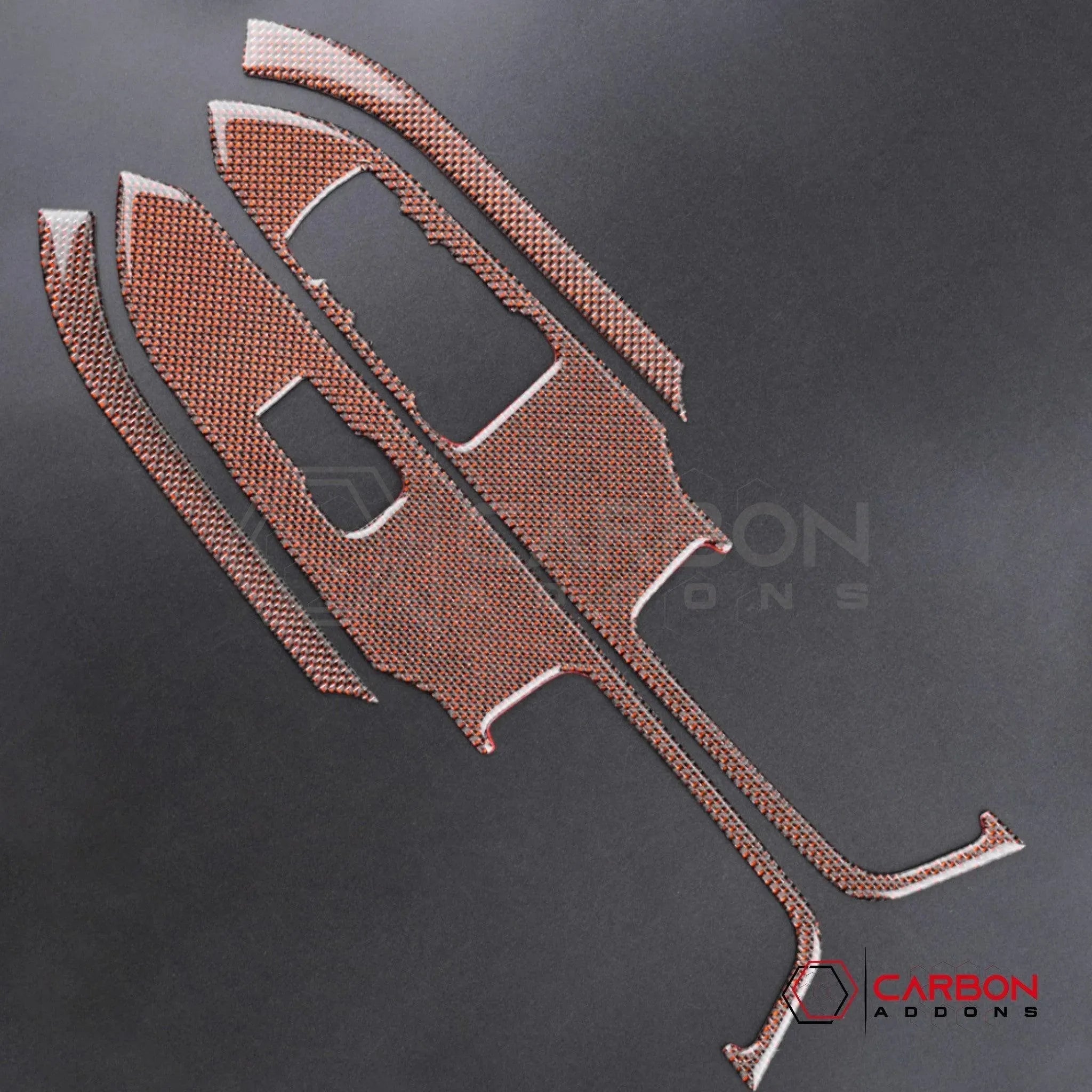 2015-2023 Mustang Reflective Carbon Fiber Window Switch Trim Overlay - carbonaddons Carbon Fiber Parts, Accessories, Upgrades, Mods
