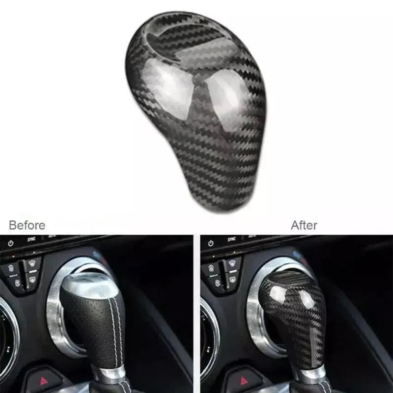 2016-2024 Camaro Automatic Shift Knob Carbon Fiber Cover - carbonaddons Carbon Fiber Parts, Accessories, Upgrades, Mods