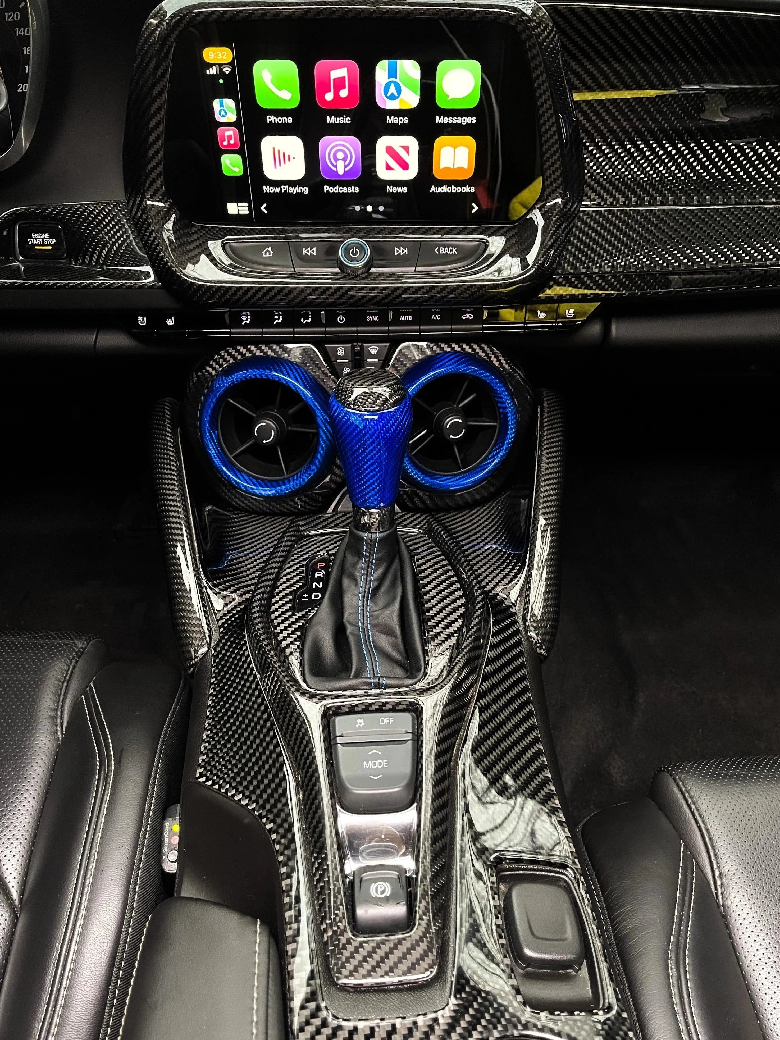 2016-2024 Camaro Carbon Fiber Center Console AC Vent Covers - carbonaddons Carbon Fiber Parts, Accessories, Upgrades, Mods