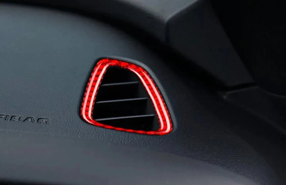 2016-2024 Camaro Carbon Fiber Dash Air Vent Overlay - carbonaddons Carbon Fiber Parts, Accessories, Upgrades, Mods