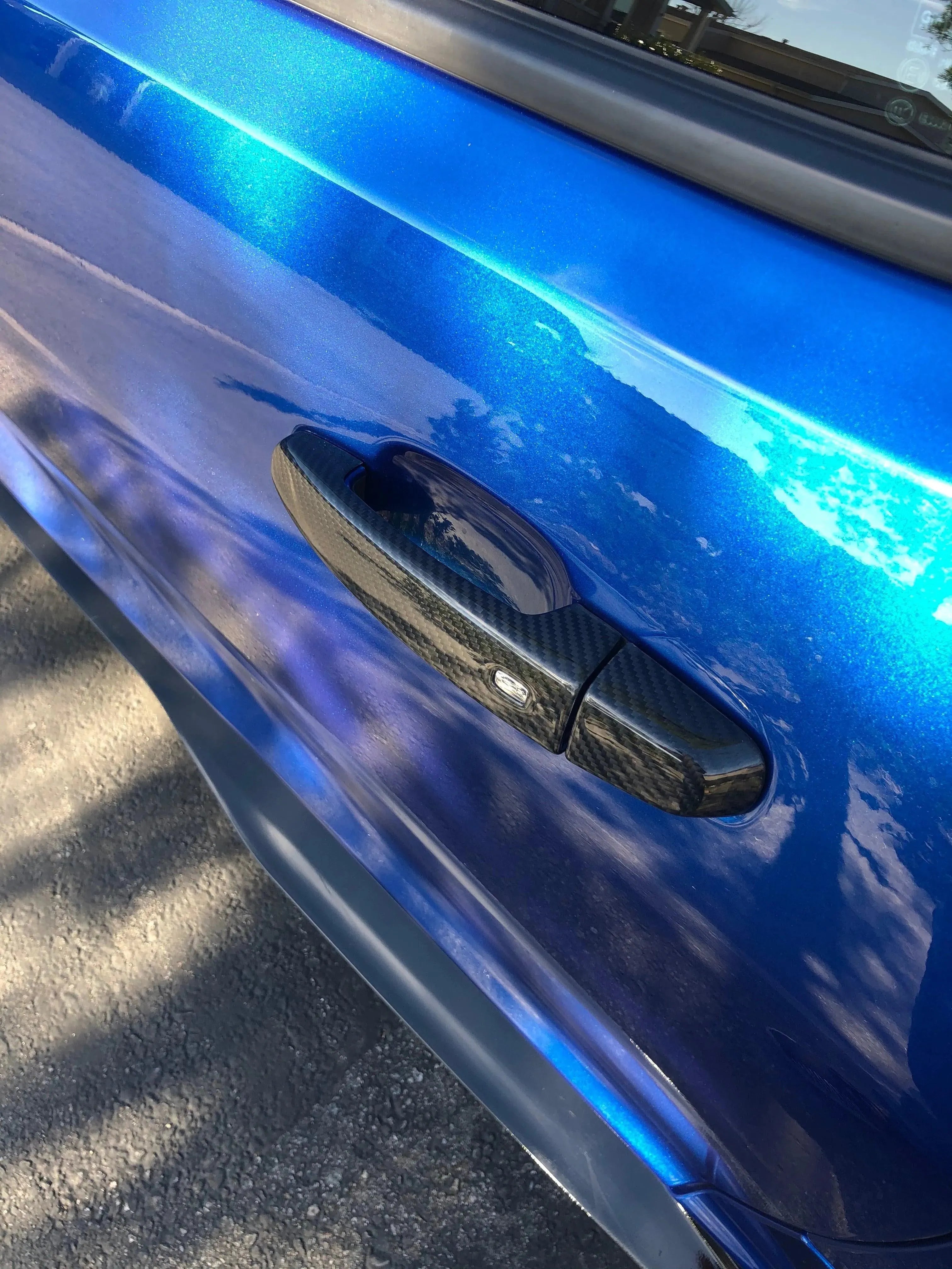 2016-2024 Camaro Carbon Fiber Exterior Door Handle Cover - carbonaddons Carbon Fiber Parts, Accessories, Upgrades, Mods