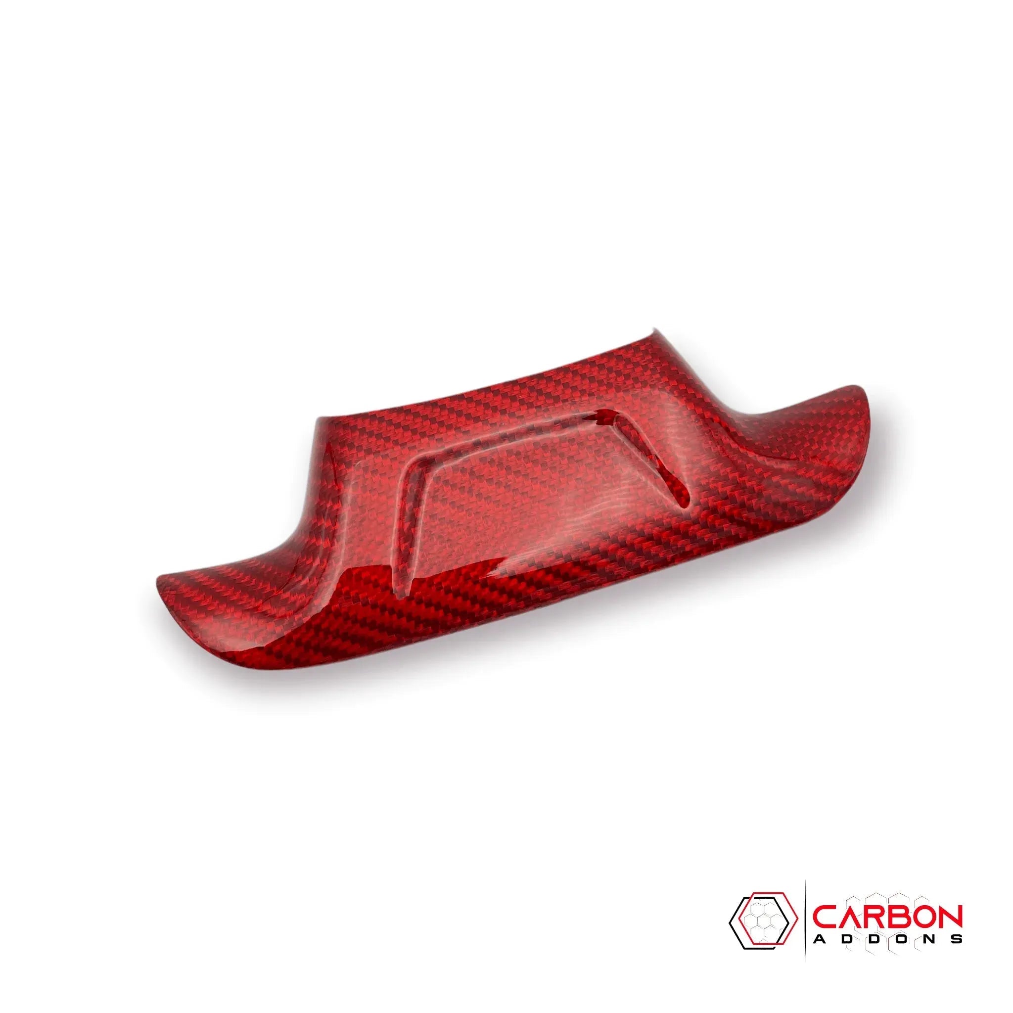 2016-2024 Camaro Carbon Fiber Lower Steering Wheel Emblem Trim Cover - carbonaddons Carbon Fiber Parts, Accessories, Upgrades, Mods