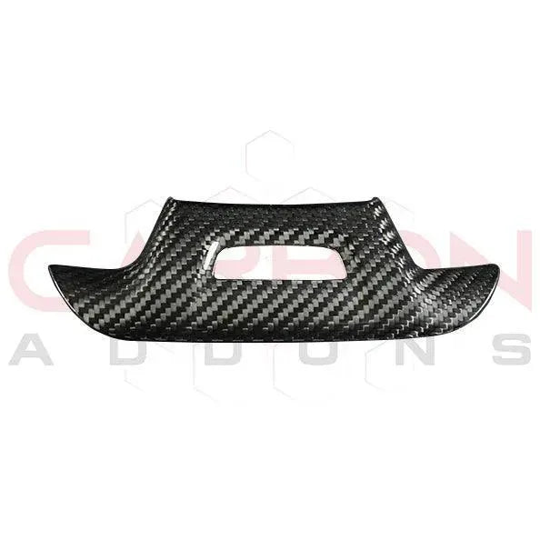 2016-2024 Camaro Carbon Fiber Lower Steering Wheel Emblem Trim Cover - carbonaddons Carbon Fiber Parts, Accessories, Upgrades, Mods