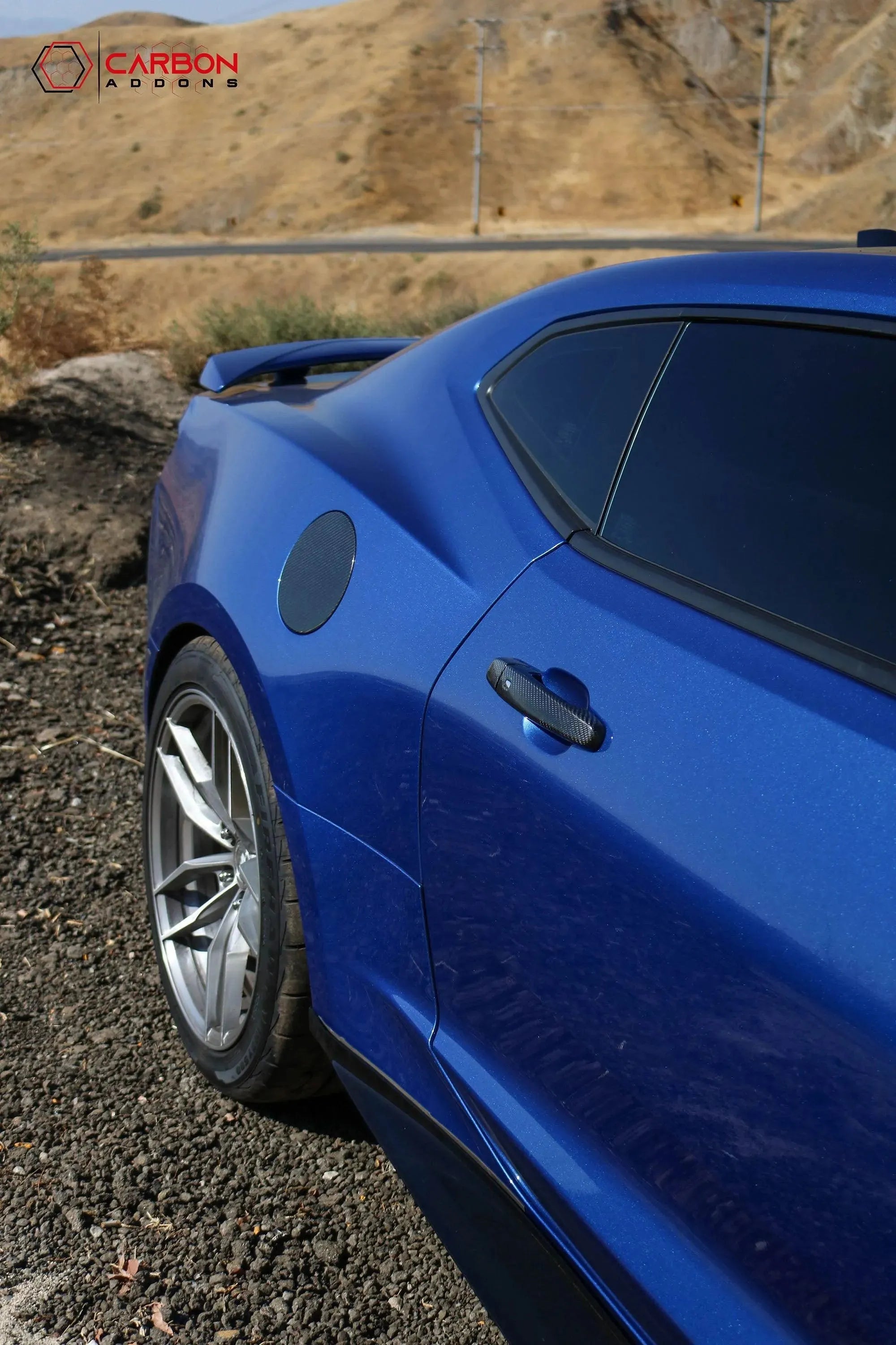 2016-2024 Camaro Real Carbon Fiber Gas Cap Cover - carbonaddons Carbon Fiber Parts, Accessories, Upgrades, Mods