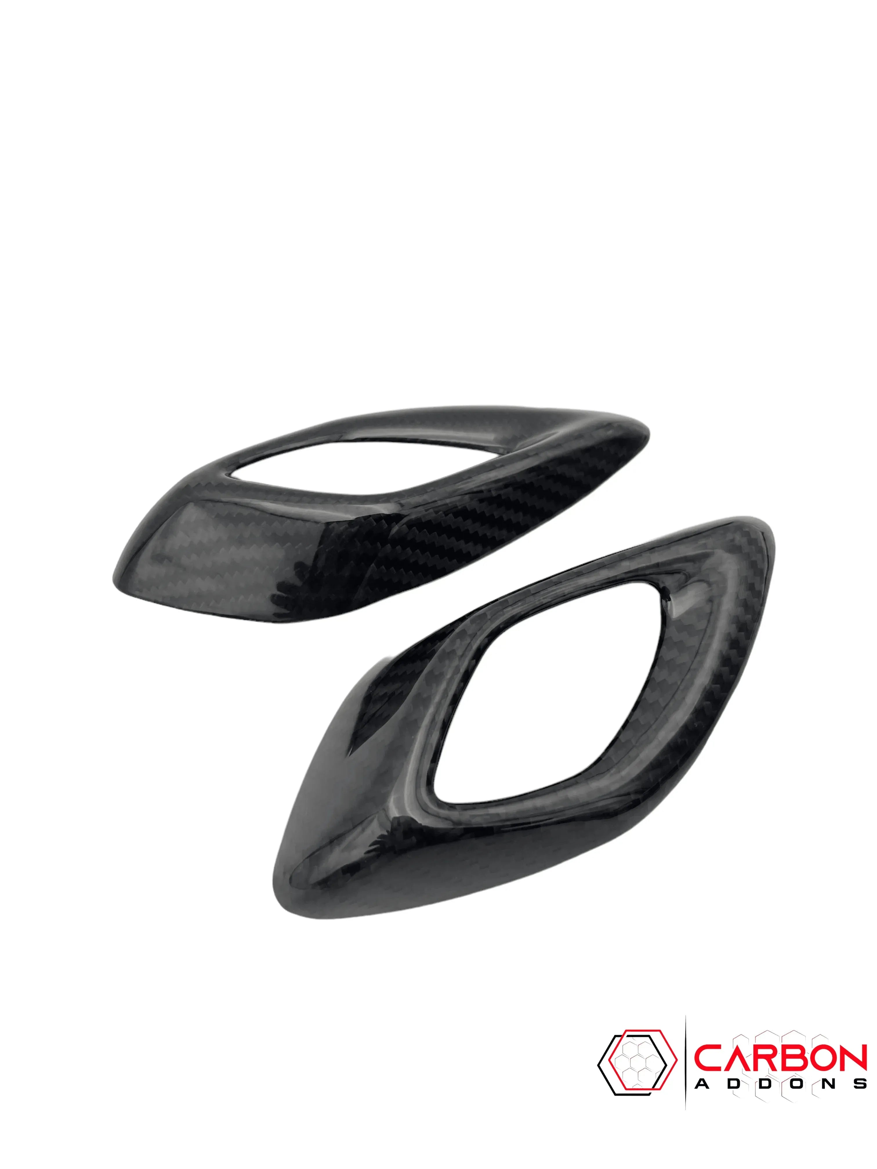 2016-2024 Camaro Real Carbon Fiber Interior Door Handle Chrome Delete Cover - carbonaddons Carbon Fiber Parts, Accessories, Upgrades, Mods